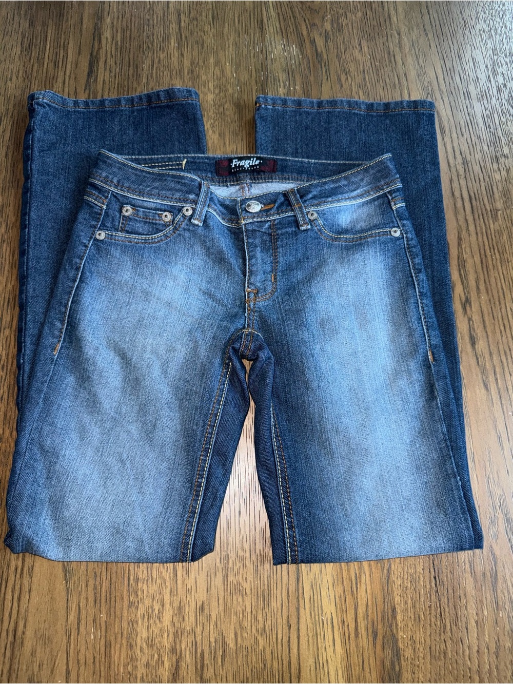 Fragile Women’s Boot Cut Jeans in Faded Blue